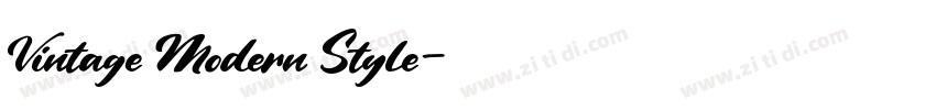 Vintage Modern Style字体转换